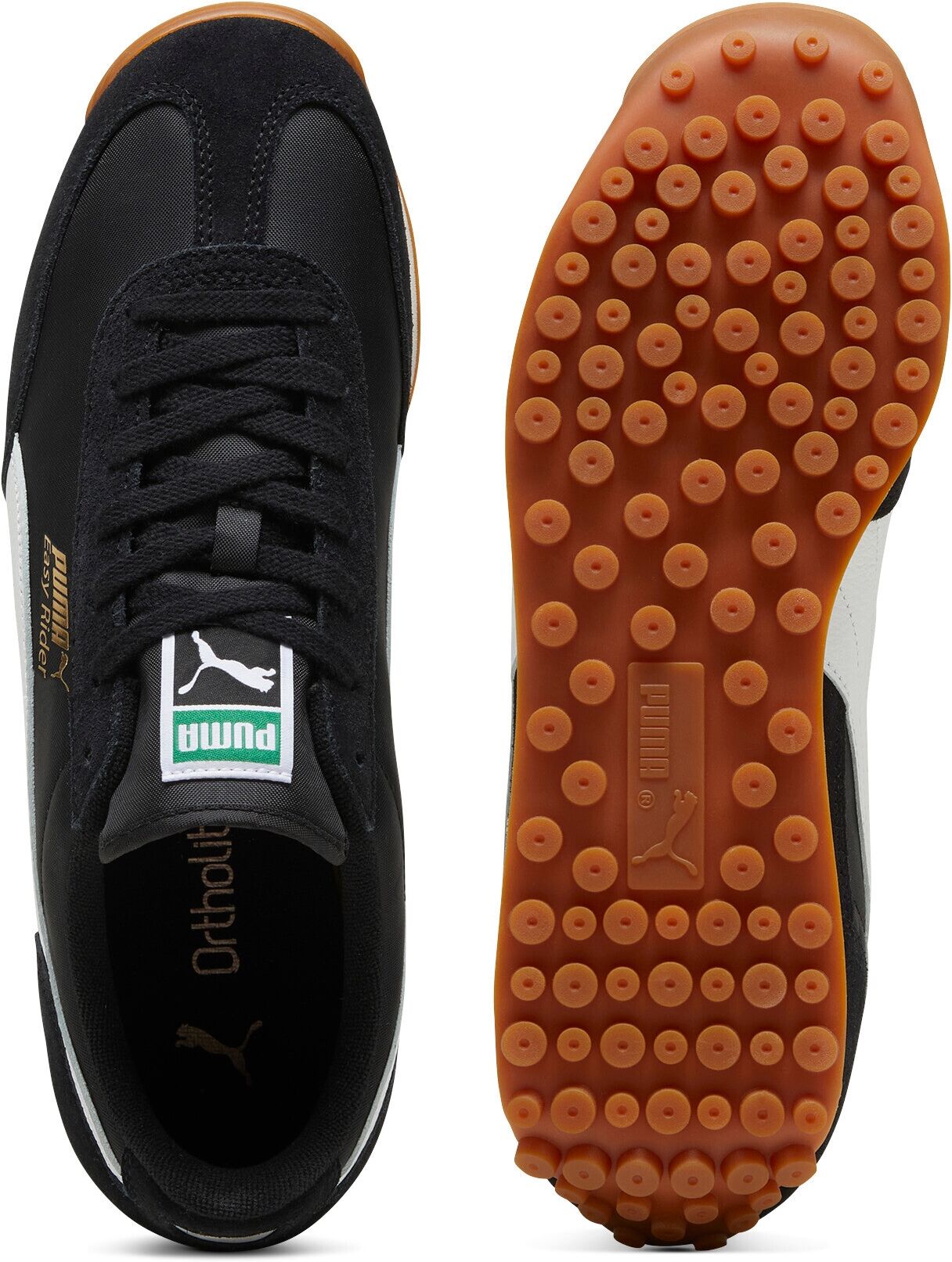 Sneaker PUMA "EASY RIDER VINTAGE", Damen, Gr. 37, schwarz-weiss (puma schwarz, puma weiß), Textil, mehrfarbig, Schuhe Sneaker, mit Wildleder-Overlays, mit ProFoam-Dämpfungstechnologie puma schwarz, puma weiß 37