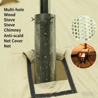 Inspire Daily Merch Portable Stainless Steel Camping Stove Chimney Pipe With Heat Resistant Safety Cover For Outdoor Tent Wood Stoves Portable Stainless Steel Camping Stove Chimney Pipe With Heat Resistant Safety Cover For Outdoor Tent Wood Stoves