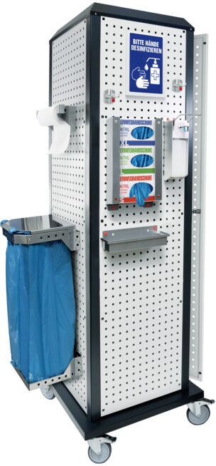 Kappes RasterPlan ToolTower groß Mod 1 mobil RAL 7035/7016 mit Tür (7441.21.1024)