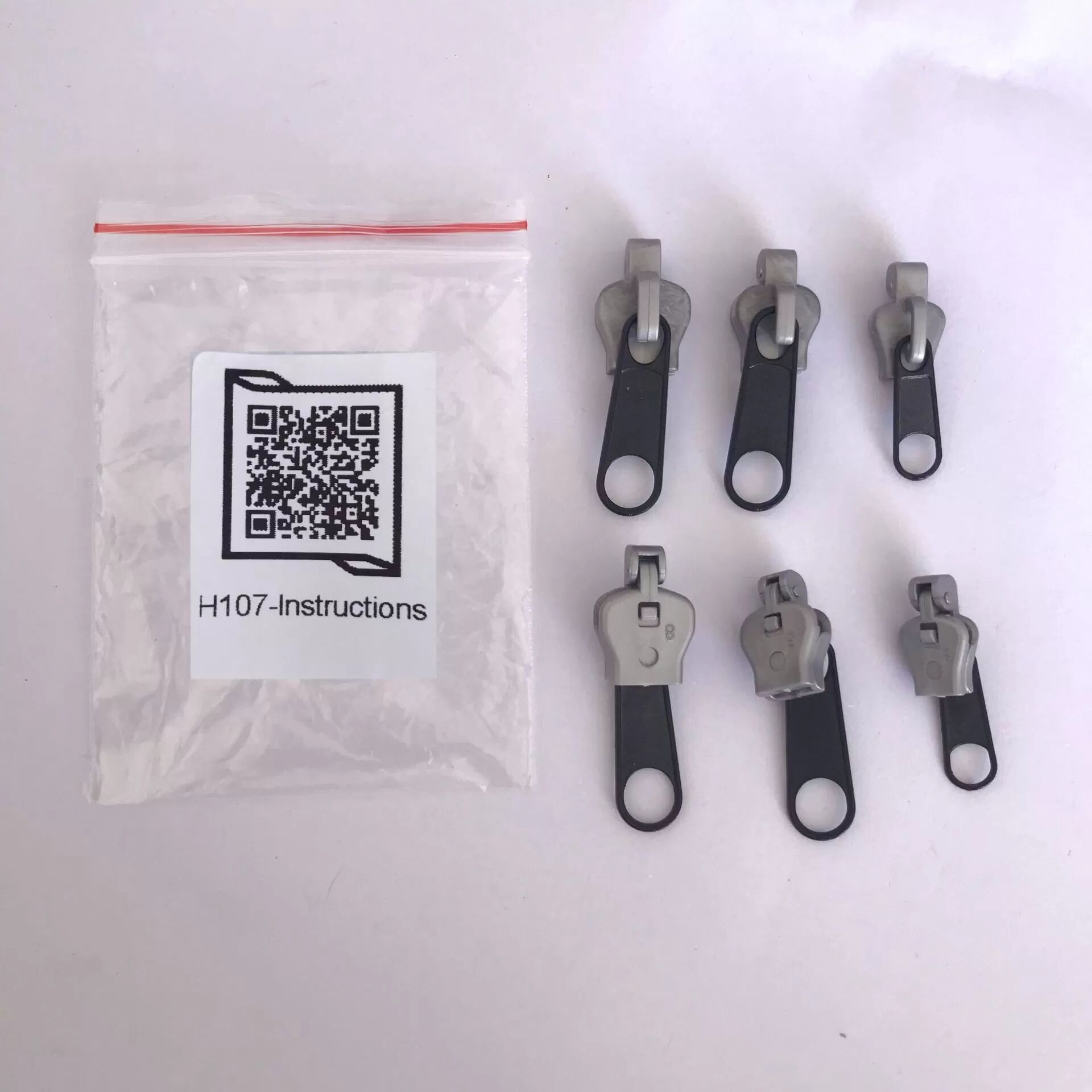 INF Fix A Reißverschluss-Reparaturset/Läufer für Reißverschluss, 6er-Pack