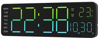 Uplift Picks 13 Inch RGB Digital Wall Clock With Remote And Large LED Display 13 Inch RGB Digital Wall Clock With Remote And Large LED Display