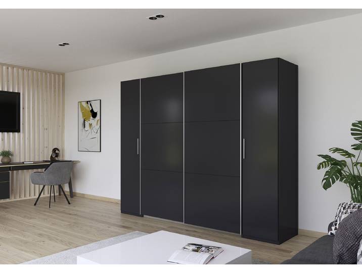 Kombischrank Kronach 268cm Grau/Graumetallic Silber