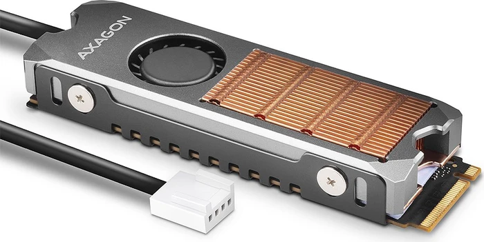 AXAGON CLR-M2FAN COPPER Heatsink mit Lüfter für M.2 SSD