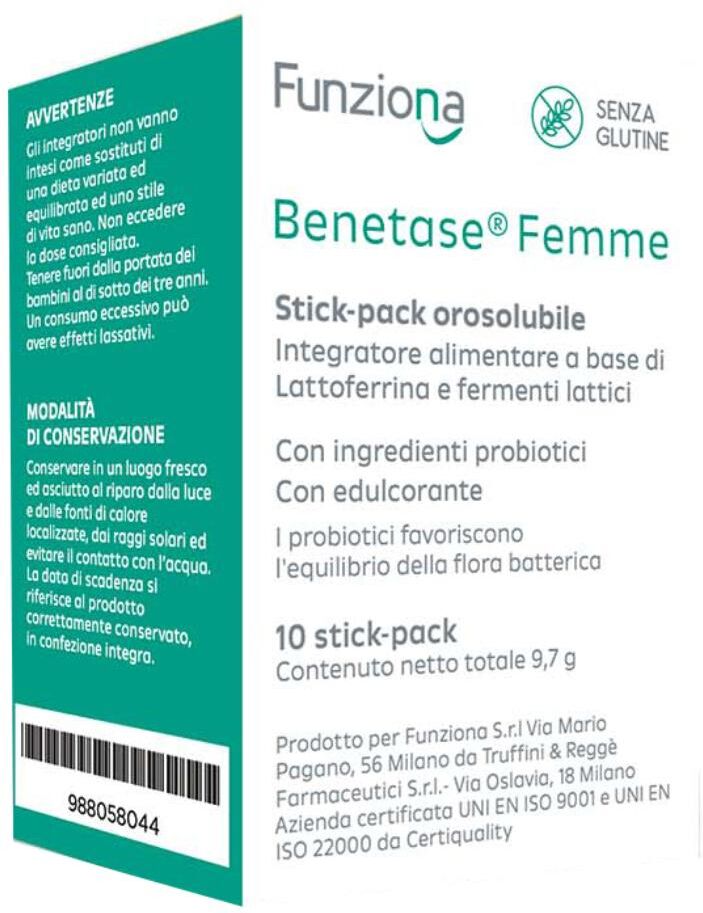 FUNZIONA Srl Benetase Femme, 10 Stick Pack