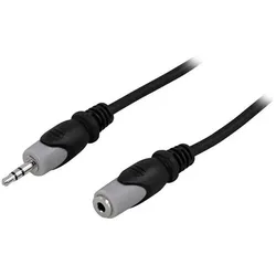 Deltaco MM-164 - 3.5mm - 3.5mm - 15 m - Schwarz - Grau (15 m, AUX Kabel), Audiokabel