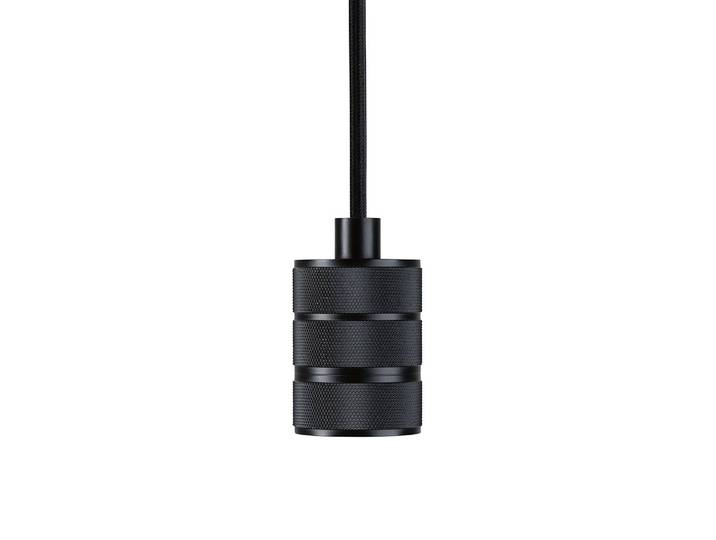Suspension Neordic Tilla 4 x 4cm Noir/Noir Microfibre E27
