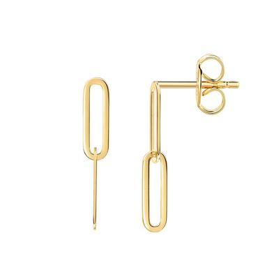 Paar Ohrstecker FIRETTI "Schmuck Geschenk Gold 375 Ohrschmuck Ohrringe Oval", gelbgoldfarben, Damen, Gelbgold 375