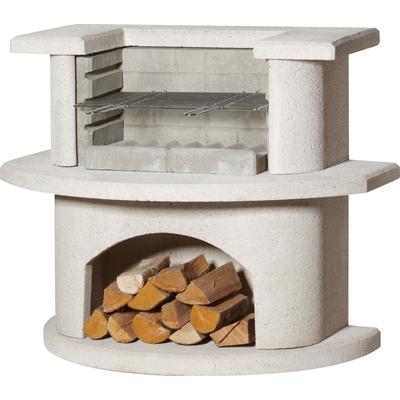 Holzkohlegrill BUSCHBECK "Grillbar Venedig", weiß, B:110cm H:93cm T:65cm, Grills, BxTxH: 110x65x93 cm