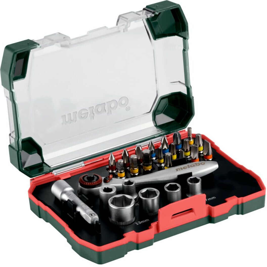 Metabo Bit- und Ratschen-Box SP 26-teilig, 626701000)