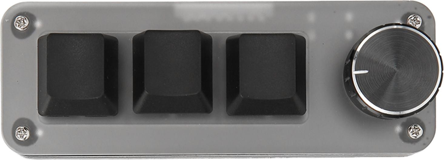 Garosa Miniature programmeerbaar toetsenbord met 3 toetsen, rode schakelaars, RGB-achtergrondverlichting en macro-programmering