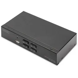 Digitus KVM Switch, 4x1 DP, DP Out, USB