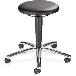bimos Drehhocker 9468H-0551-521304, Kunstleder, Rollen, schwarz