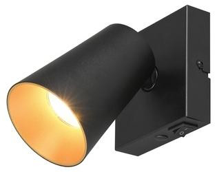 TRIO Wandspot Sharp zwart met schakelaar