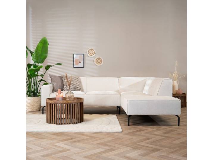 Bronx71 Ecksofa Kansas Stoff beige rechts