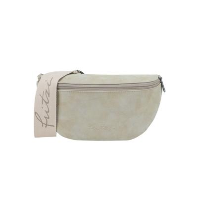 Umhängetasche FRITZI AUS PREUSSEN "Fritzi Bum Big", Damen, Gr. B/H/T: 11cm x 16cm x 34cm, beige, Kunstfaser, unifarben, Taschen Umhängetasche, mit breitem Schultergurt