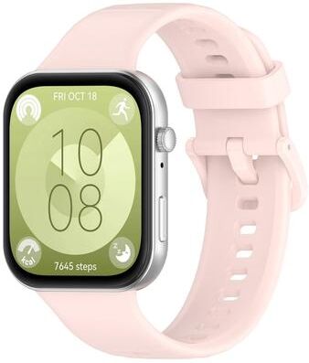Everyday Crate Huawei Watch Fit 3 Silicone Sports Watch Band With Colorful Buckle Replacement Strap pink