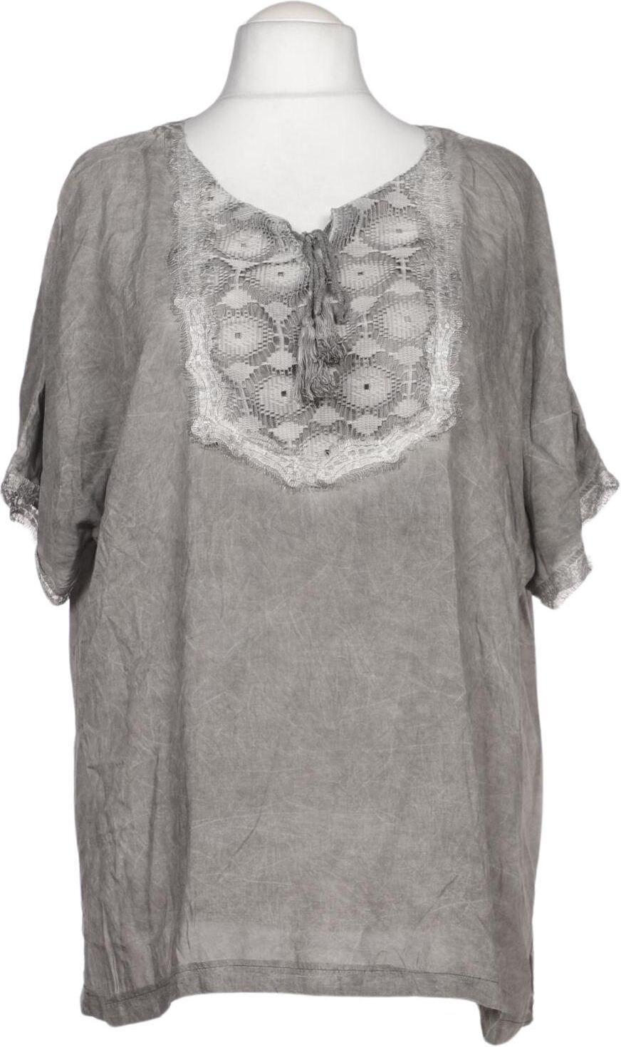 Sara Lindholm Damen Bluse, Grau, Gr. 4Xl, Viskose - Second Hand