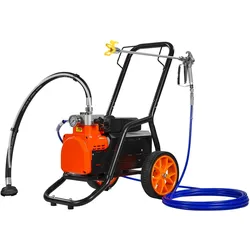VEVOR Airless-Farbspritzgerät mit Membran, 1700 W effizientes Airless-Farbspritzgerät mit Wagen, 3000 psi Airless-Farbspritzgerät, mit Verlängerungsstang, 3,5 L/min Hochdruck Airless Farbsprühsystem