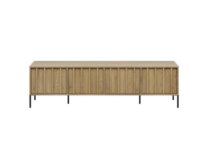 Mid.you Lowboard Granada, Eiche, Metall, Eiche, 4 Fächer, 180x50x40 cm, Holzmöbel, Kleinmöbel Holz, Holzkommoden, Lowboards Holz