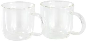Gibson Homewares 2 Pack 3 Ounce Clear Mug Set- Double Wall
