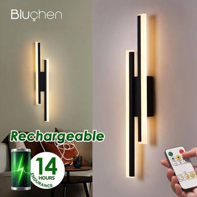 Uplift Picks Long Lasting Rechargeable LED Wall Sconce black (1 Pack) dimming 50 Cm