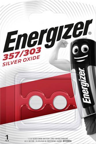 Energizer Knopfzelle 357 1.55V 2 St. 150 mAh Silberoxid SR44