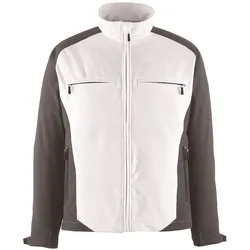Softshelljacke "DRESDEN" Unique Zweifarbig - M - weiß/anthrazit