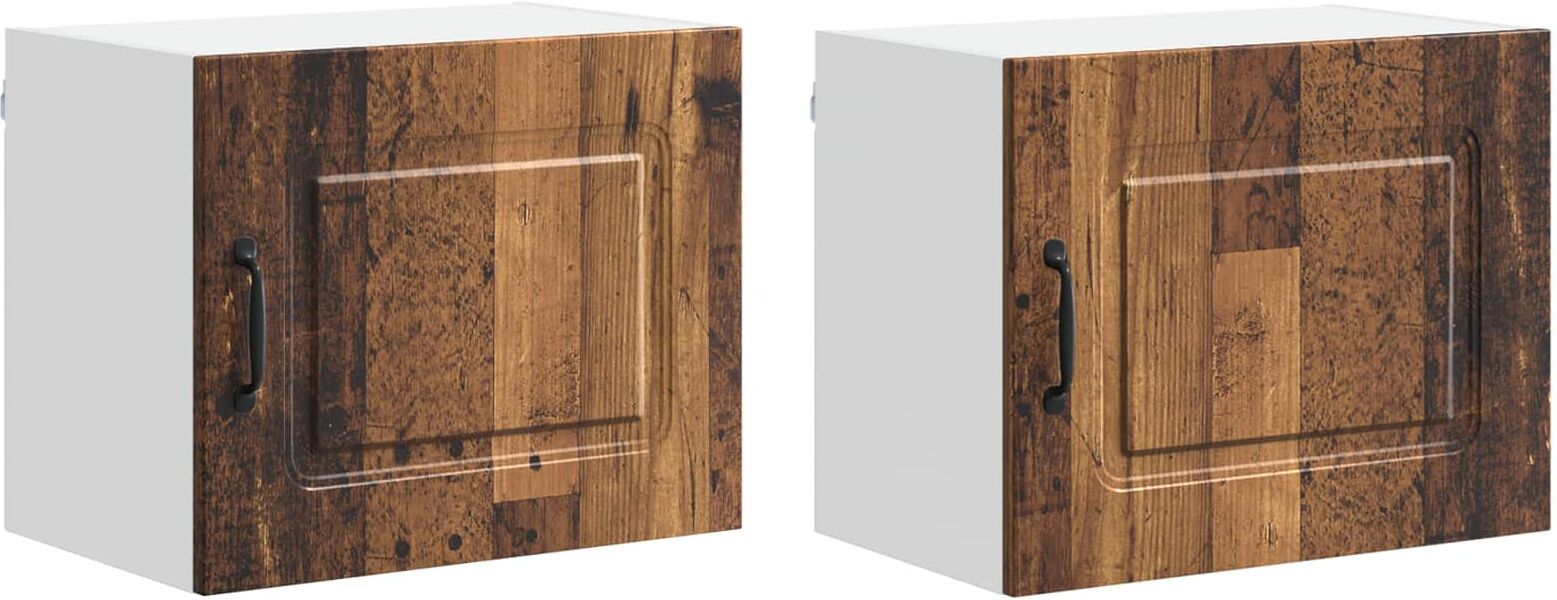 vidaXL Panneau de lave-vaisselle KALMAR 2 pc Bois ancien