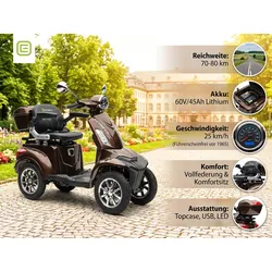 E-Seniorenmobil MAXXI 4.0 - Lithium Akku - 1000W - 25 km/h - BRAUN