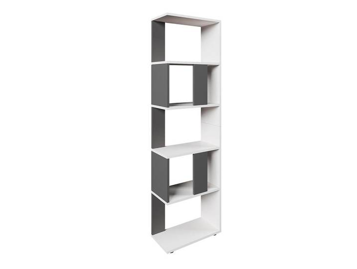Vicco Raumteiler Anthrazit/Weiß 45 x 162.6 cm, Anthrazit, Weiß, Holzwerkstoff, 7 Fächer, Rechteckig, 45x162.6x23.6 cm, Wohnzimmer, Raumteiler & Paravents, Raumteiler