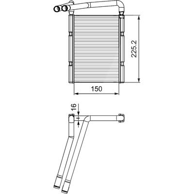 Valeo Wärmetauscher, Innenraumheizung [Hersteller-Nr. 811548] für Kia
