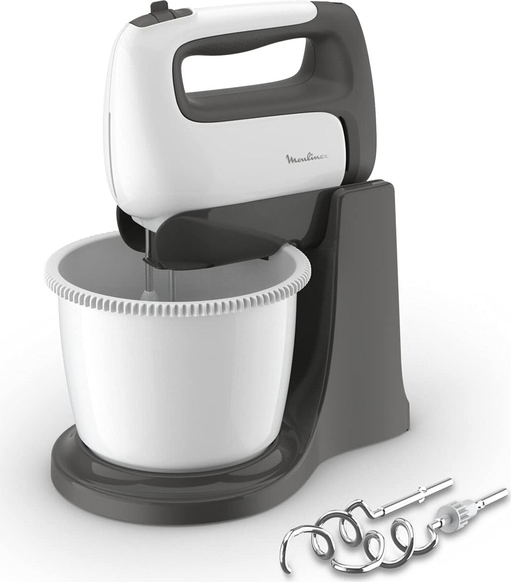 Moulinex Hm4641 Sbattitore Elettrico Mixer Con Ciotola Potenza 500 Watt Colore Bianco Grigio - Hm4641 Hmx Prep'Mix