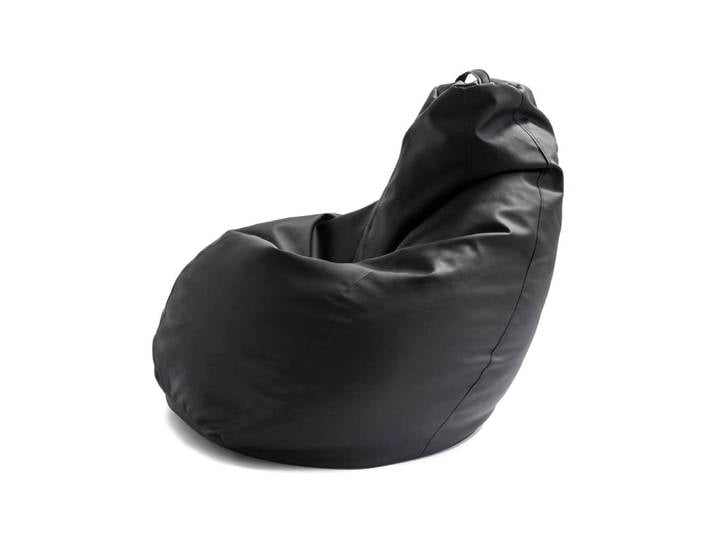 Pouf en simili cuir noir 70x70h110 cm