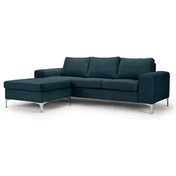 Nordic Collection Ecksofa Shea Stoff Deep Blue