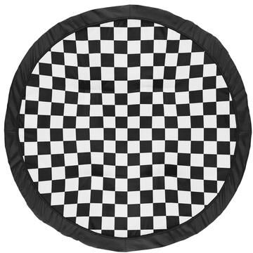 Sweet Jojo Designs Black/White Gingham Checkered Plaid Boy, Girl, Unisex/Gender Neutral Baby Tummy Time Playmat - Vintage, Retro