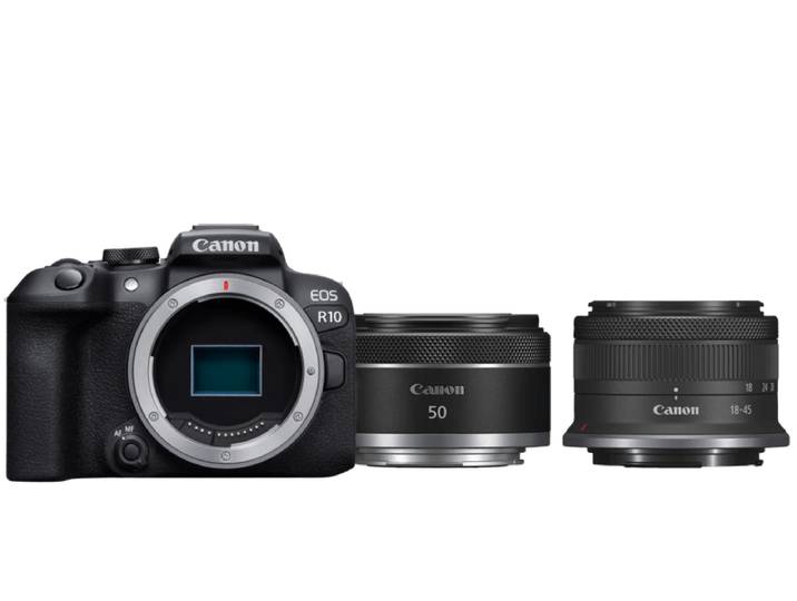 Canon EOS R10 + RF 50mm f/1.8 STM + RF-S 18-45mm f/4.5-6.3 IS STM