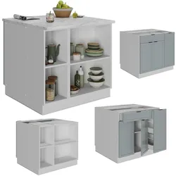 Vicco, Regal, Kücheninsel Fame-Line (90 x 82 x 82 cm)