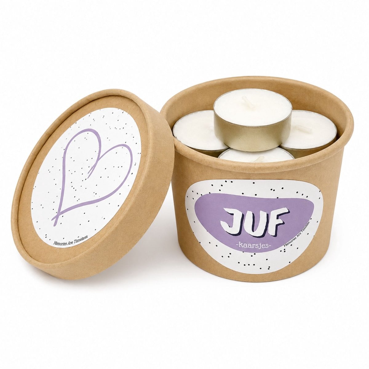Juf Kaarsjes - Theelichtjes voor de juf - Memories Are Timeless