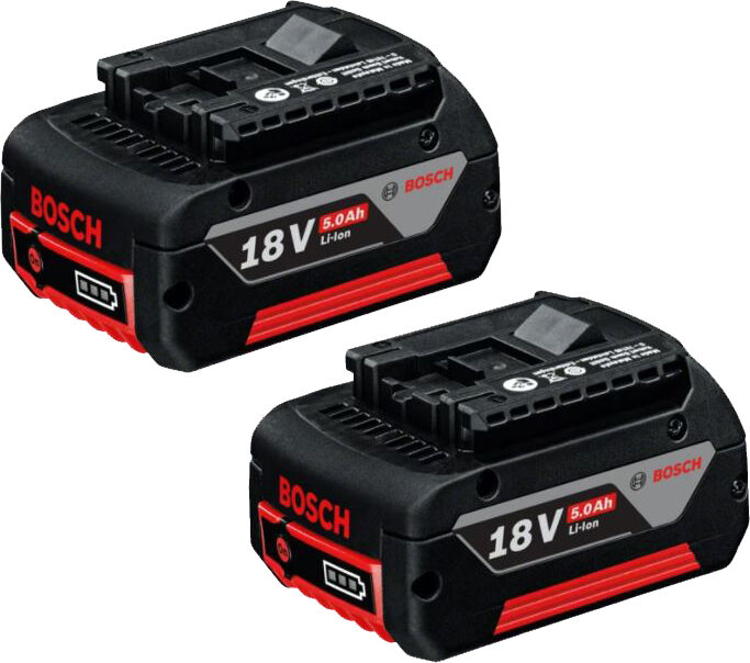 Pack de 2 batteries Li-Ion GBA 18 V 5 Ah BOSCH PACK2BAT5LI