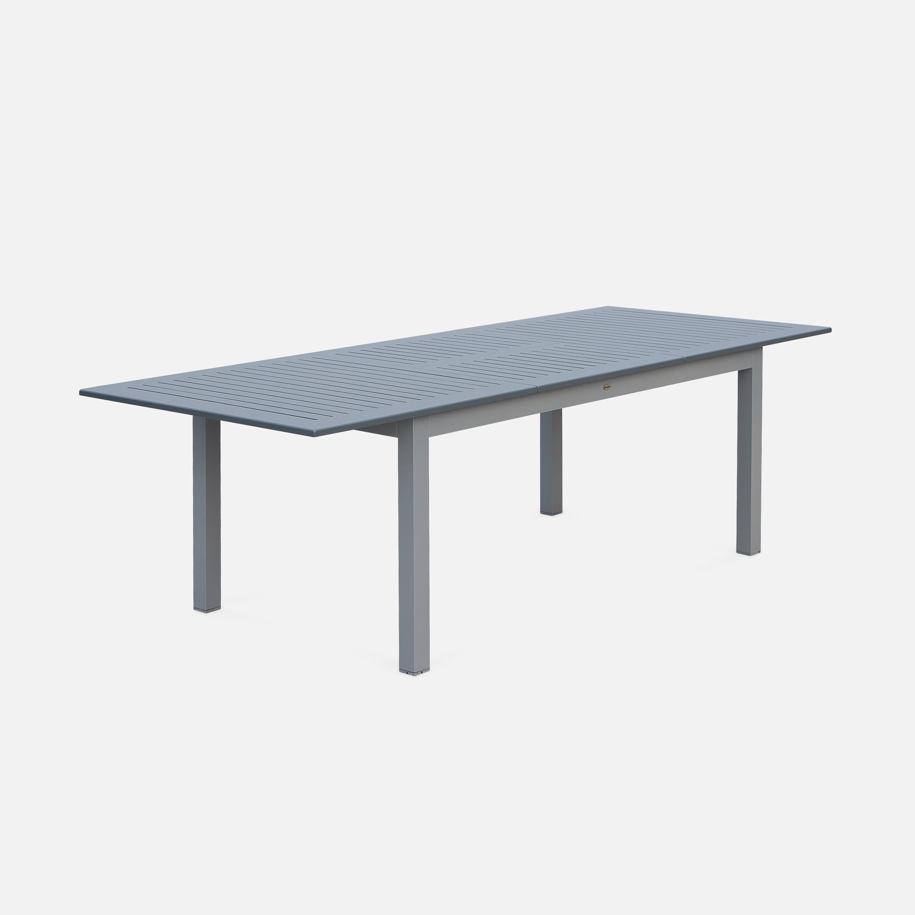 sweeek - Gartentisch ausziehbar 175/245cm Aluminium - Chicago - Grau
