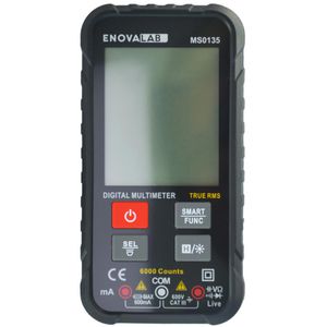 Enovalab Multimeter MS0135, digital, True RMS, CAT III 600 V, 6000 Counts, NCV & Auto-Range
