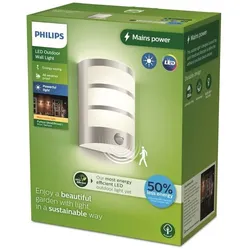 Philips 8720169263772 LED Außenwandleuchte Python | 3,8W integrierte LED-Quelle | 800lm | 2700K