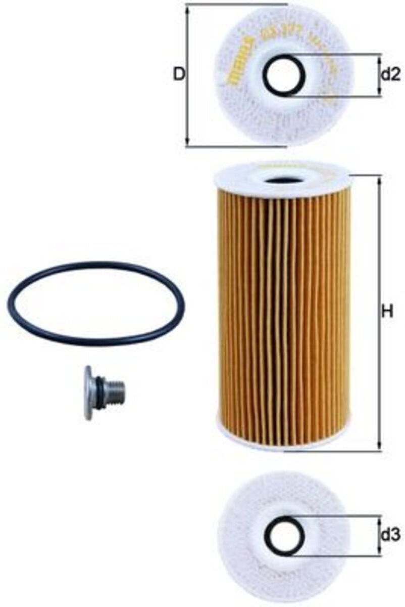 Ölfilter MAHLE KNECHT OX 377D