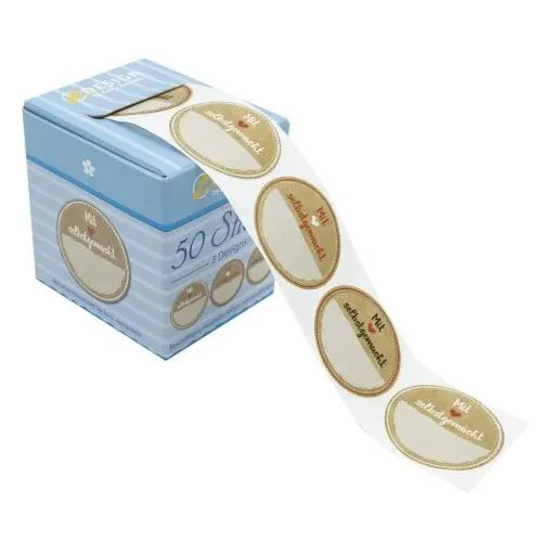 AVERY Zweckform 50 Aufkleber 56818 Mit Liebe gemacht