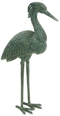 Achla Designs Stately Great Blue Heron, 31.5 Inch Tall, Blue-Grey Verdi Painted Finish