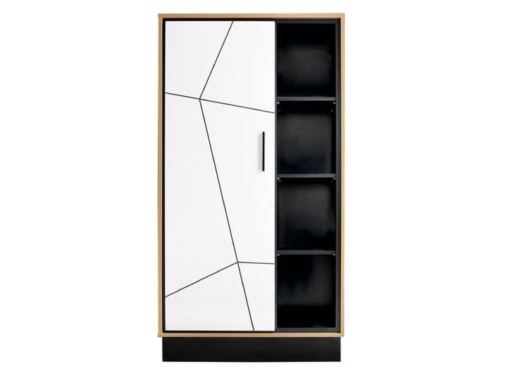 Highboard BROLO 85,4 x 160,5 weiß/ schwarz