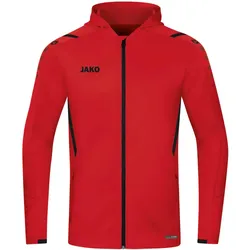 JAKO Challenge Trainingsjacke mit Kapuze rot/schwarz 3XL