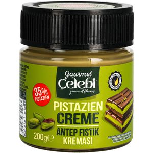 Gourmet-Celebi Nusscreme Antep Fistik Kremasi, Pistaziencreme, ohne Palmöl, 200 g