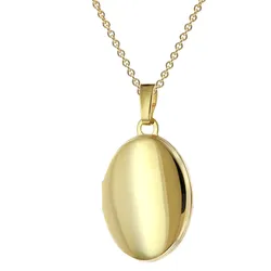 trendor 28963 Medaillon Anhänger Gold 333/8K Mit Vergoldeter Silberkette, 45 cm