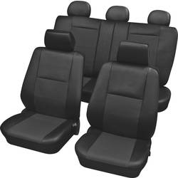 HP Autozubehör 22215 Schonbezug Elba 15tlg. Sitzbezug 15teilig Polyester Anthrazit Fahrersitz, Beifahrersitz, Rücksitz